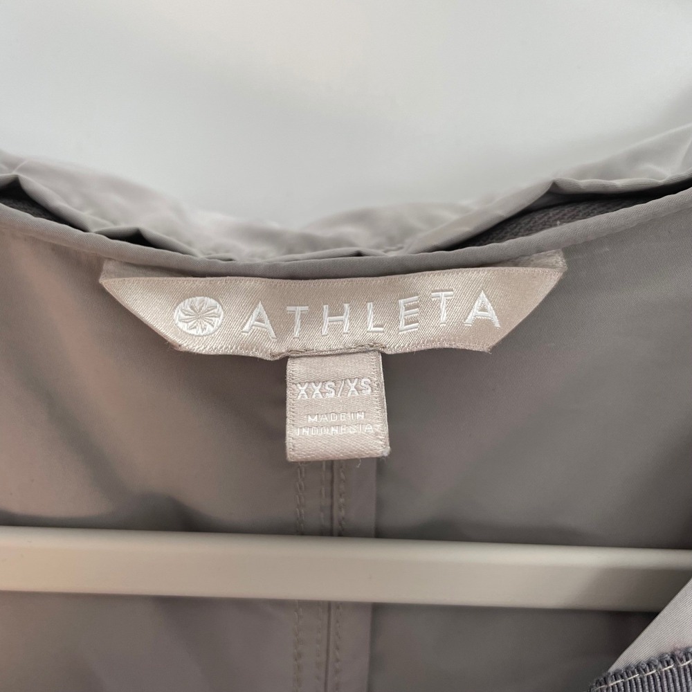 Athleta Women's Gray Hooded Lightweight Utility Anorak Jacket Size XXS/XS - Picture 7 of 12